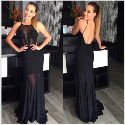 High quality prom dress,charming prom dress,appliques prom dress,chiffon prom dress,backless prom dress,prom dresses,1989