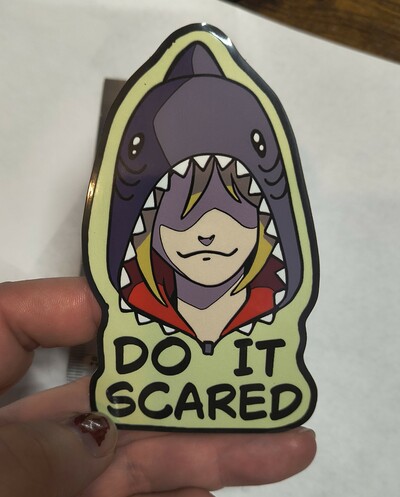 Do It Scared 4" Green sticker