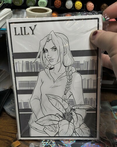 5x7 Coloring Print of Lily