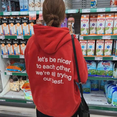 Free shipping-let's be nicer to each other hoodie