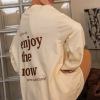 Enjoy the Now Printed Oversized T-shirt - Thumbnail 1