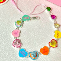 CONVERSATION HEARTS CHARM BRACELET   - Thumbnail 1