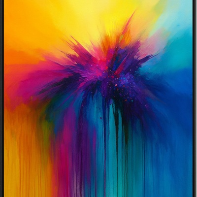Colorburst cascade abstract explosion