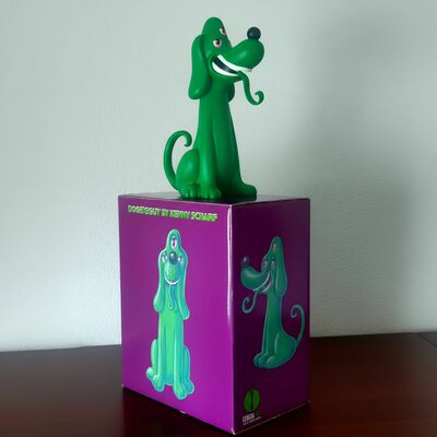 Arttoy by kenny scharf "dogeyeguy" 