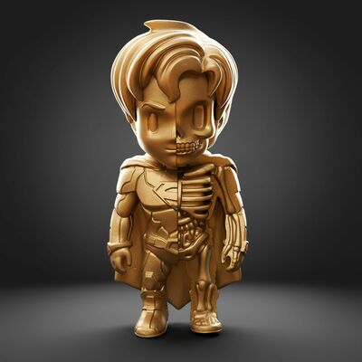 Arttoy by mighty jaxx "superman dissected gold edition" 