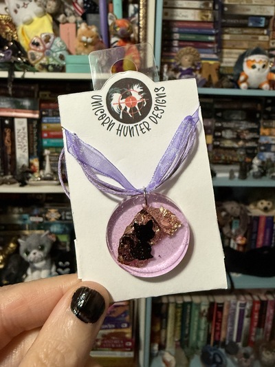 Cat Necklace purple