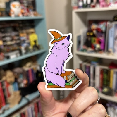 Witch cat sticker