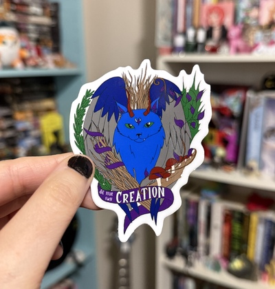 Be Your Own Creation cat sticker