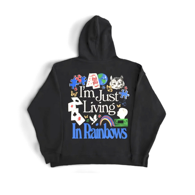 I'm just living in rainbow hoodie