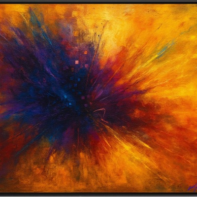 Solar rift bloom - abstract energy unbound