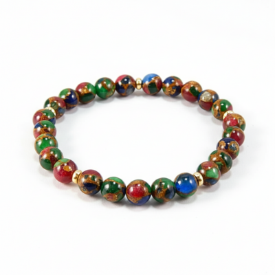 Multi‑color agate gemstone bracelet – joy, balance & everyday vibrance