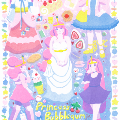 Princess bubblegum print (discounted)