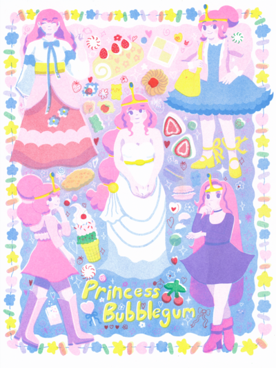 Princess Bubblegum Print (discounted)