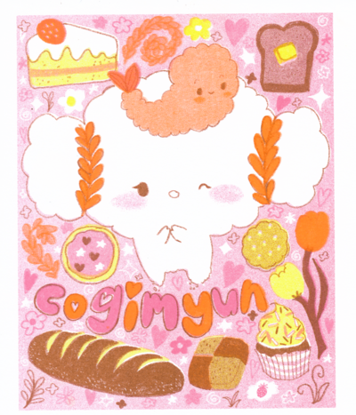 Wheat Flour Fairy Risograph Print