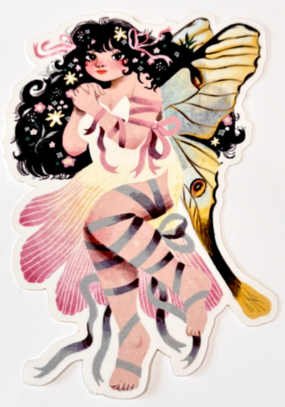 Moon Moth Fairy Sticker