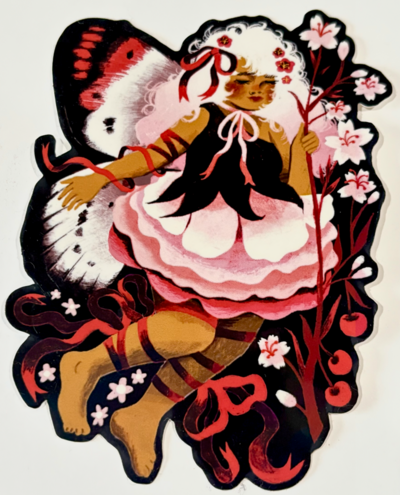 Crimson Tip Fairy Sticker