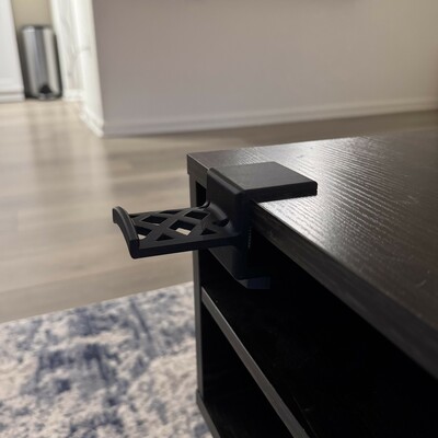 3d printed desk headphones hook - up to 35mm/1.37in