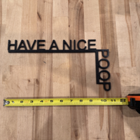 Have a Nice P00p Door Corner Decor - 3D Printed - Thumbnail 1