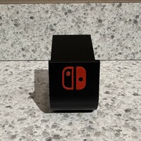 3D Printed  - Black Switch Pro Controller Stand with Red Logo - Thumbnail 1