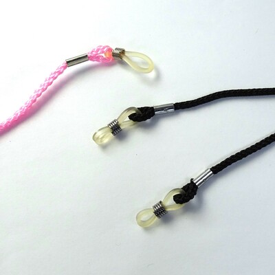 Set of 3 eyeglasses leash, vintage woven string eyeglass chain lanyard, sunglasses rope cord