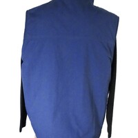 Mens Medium LL Bean Fleece Lined SleevelessNavy Blue Nylon Jacket Vest Coat - Thumbnail 3