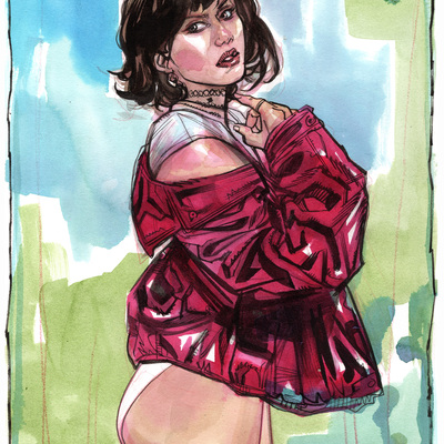 Red jacket original drawing