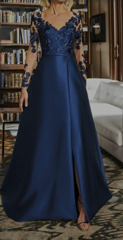 A Line Royal Blue Mother of Bride/ Groom Dress Evening Formal Gowns