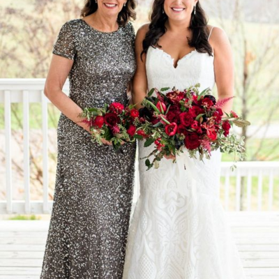 Simple grey sequins mother of bride/ groom dress formal prom dress - Thumbnail 1