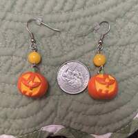 Jack-O-Lantern and Spiders Necklace Earring Set  - Thumbnail 2