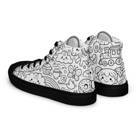 A Fun World Womens high top canvas shoes - Thumbnail 1