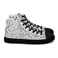 A Fun World Womens high top canvas shoes - Thumbnail 5