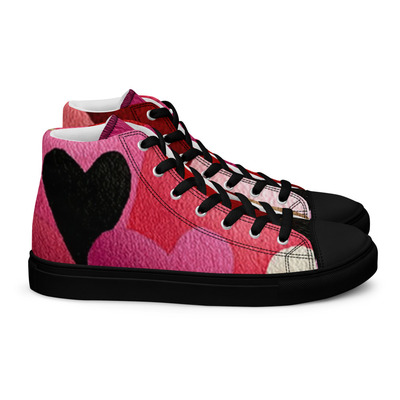Valentine  Womens high top canvas shoes