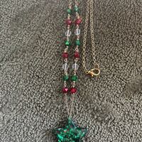 Red and Green Star Necklace  - Thumbnail 2