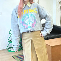BE MYSELF MOON GARFEN SWEATSHIRT - Thumbnail 3