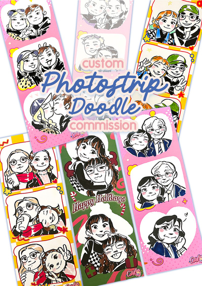 Custom Hand-Drawn Photostrip Doodle 