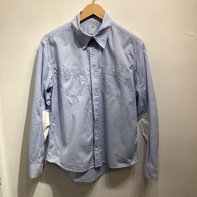 Visvim elbow patched blue shirt 