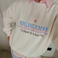 BIG DILEMMA HEART CREWNECK SWEATSHIRT - Thumbnail 1