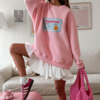 Kawaii Toffee Print Crewneck Sweatshirt - Thumbnail 4