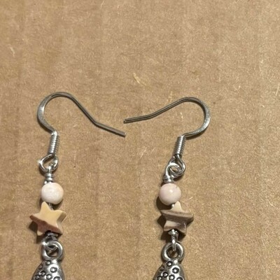 Starry mushroom earrings 
