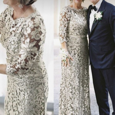 Elegant long sleeve mother of the bride/groom dress evening formal dress - Thumbnail 2
