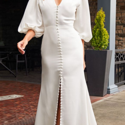 Sexy mermaid front slit mother of bridal dress prom dress - Thumbnail 2