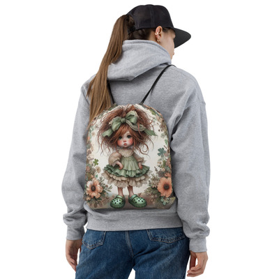 St. patty girl drawstring bag