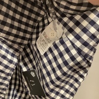 Hibeck wide spreaded collared gingham shirt  - Thumbnail 1