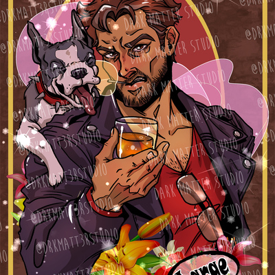 Dream daddy: robert small | fan inspired art prints