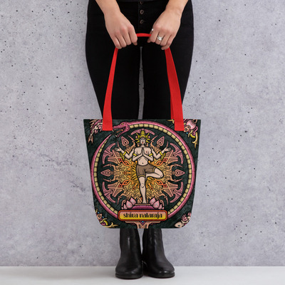 Shiva nataraja tote bag