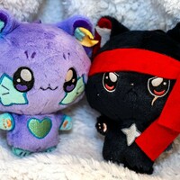 mewmi & kat~tana plush keychain set - Thumbnail 1