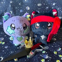 mewmi & kat~tana plush keychain set - Thumbnail 4