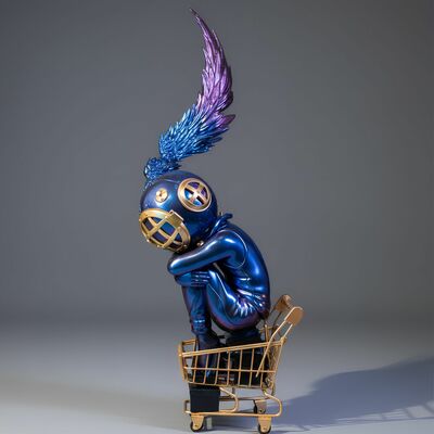  arttoy by sanktoys "lonely colossus: insomnia midnight sky" 