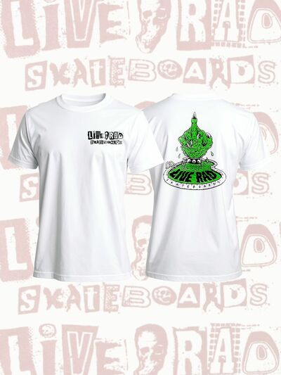 Creature Hand white T-shirt (front and back print)