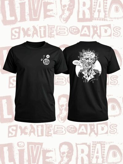 "I used to be punk!" black T-shirt (front & back print)